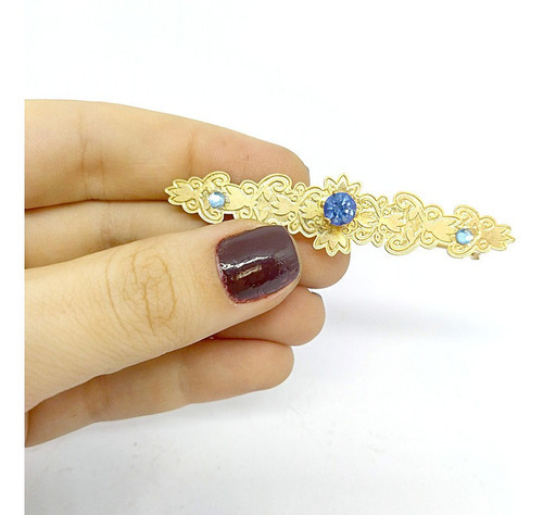 Combo Coroa Nº8 + Broche Para Nossa Senhora Aparecida 60cm Cor Dourado