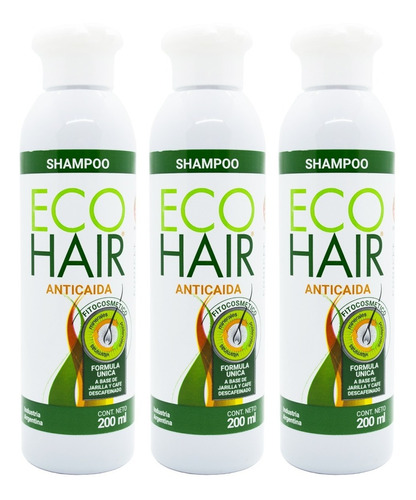 Eco Hair X 3 Shampoo Anticaída Fortalecedor X 200ml Local