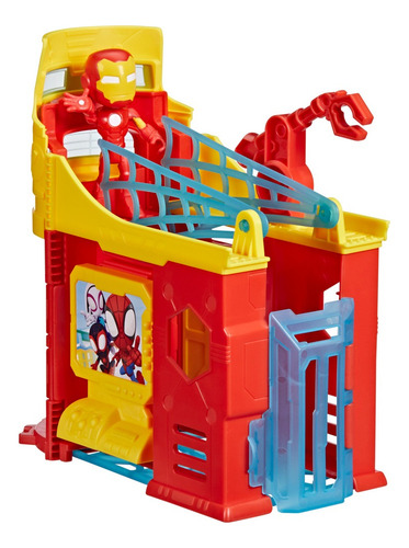 Set Torre Stark Con Figura De Iron Man Marvel Spidey