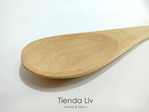 Imagen 3 de 6 de Cuchara De Madera Para Olla 30 Cm Para Pintar Algarobo