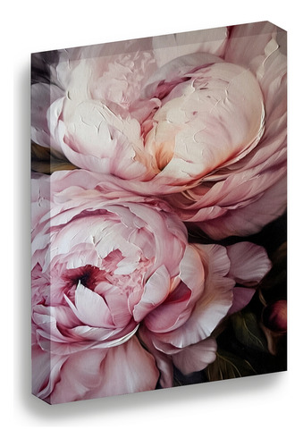 Cuadro Lienzo Canvas Flores Rosa Tipo Oleo Comedor 30*40cm