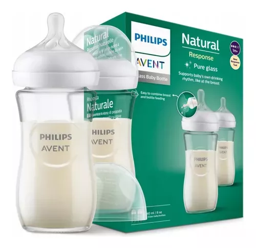 Biberón de 260 ml Natural Response de Philips AVENT transparente - Philips  Avent