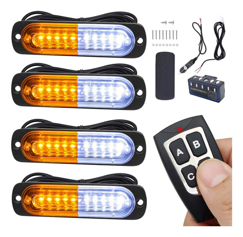 Luz Estroboscópica Led Para Camiones, Vehículos, Suv, 4 Unid