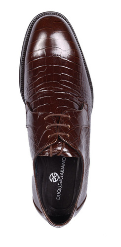 Zapato Hombre Duque Di Galliano Ternera Alligator Stamping..