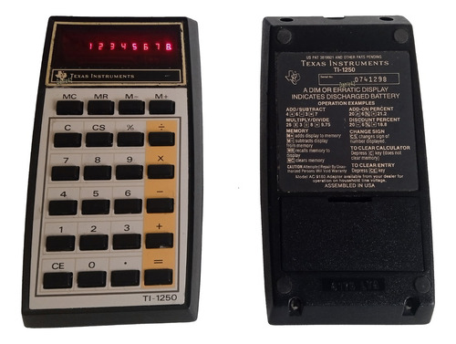 Dante42 Antigua Calculadora Texas Instruments Ti-1250 1975