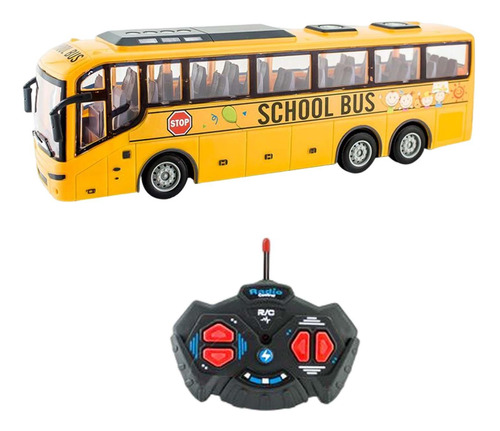 1/30 Rc School Bus Model Toys Vehículos Y Luces Led Para