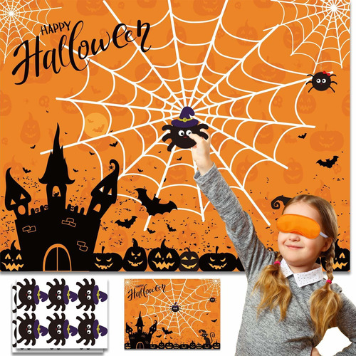 Juegos De Fiesta De Halloween Pin The Spider On The Web...