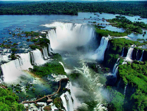 Cuadro 60x90cm Cataratas Iguazu Paisaje Natural Maravilla M1