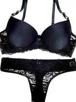 Comprar Pack X 3 Conjuntos Taza Soft Push-up Y Colaless En Puntilla