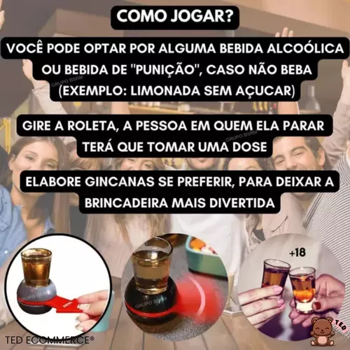 Jogo da Roleta Drinks/bebidas Tequila/Whisky etc's 