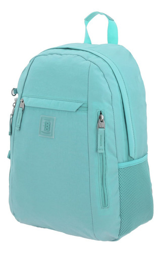 Mochila Grande Zilp Turquesa Multiples Bolsillos