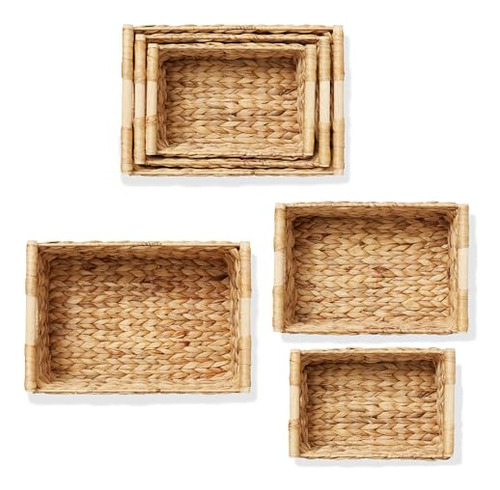 Conjunto De 3 Cestas De Almacenamiento Rectangulares De Jaci
