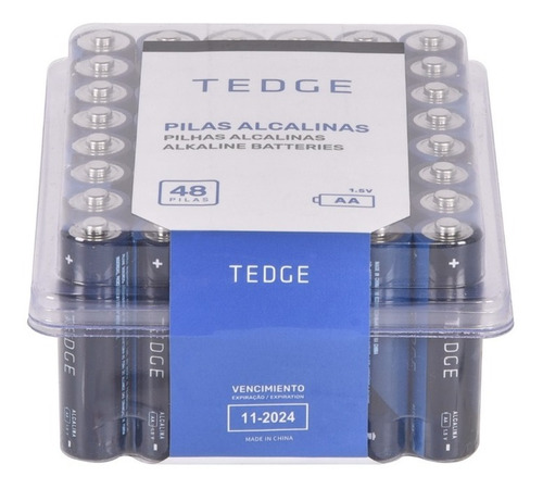 Pilhas Alcalinas Aa Pacote C/ 48 Unidades Tedge