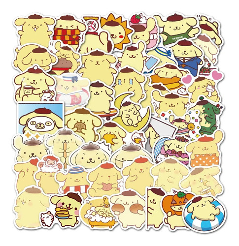 Pompom Sanrio Cute 50 Calcomanias Stickers Pvc Contra Agua