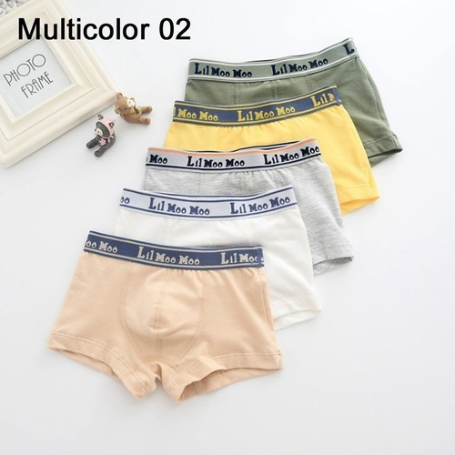 Calzoncillos Niños Boxer Algodón Transpirable 5pcs 2-16años