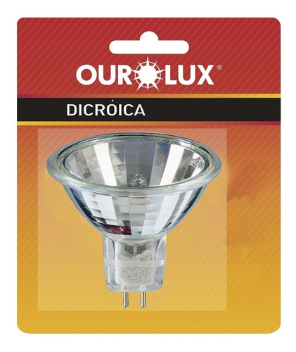 Ourolux - Lâmpada Halogena Dicroica Mr16 12v 50w 38° - 10pçs