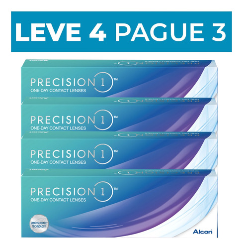 4 Caixas Lentes De Contato Precision 1 Day Leve 4 Pague 3