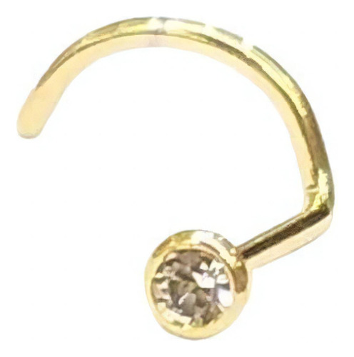 Piercing Nostril Gold Nose de acero con forma de punto de luz