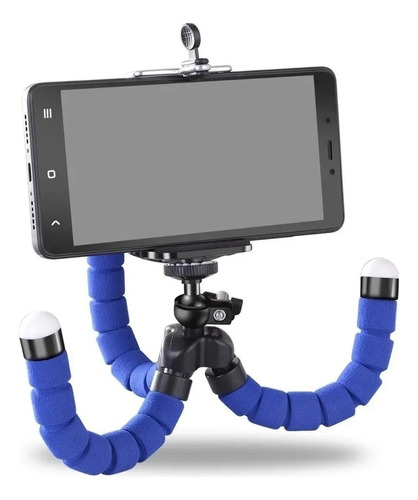 Tripé Para Câmera  Tripé Flex Articulado Azul De 17cm De Diâmetro