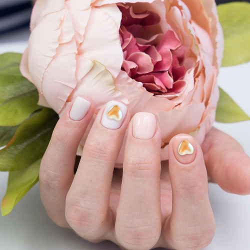 Colgantes Con Forma De Corazón Para Decoración De Uñas, Colo