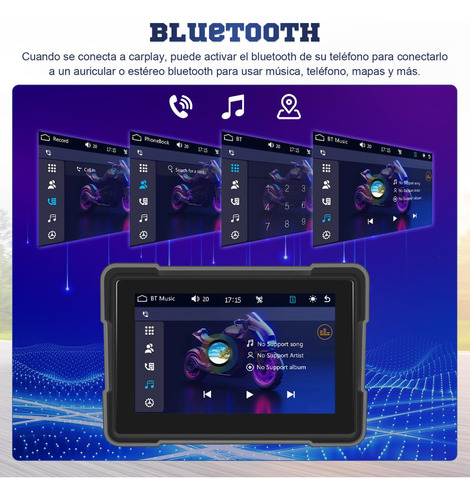 5 Pulgadas Estéreo Moto Con Apple Carplay Y Android Auto