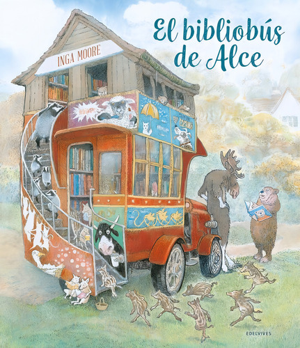 El Bibliobus De Alce, De Moore, Inga. Editorial Luis Vives (edelvives), Tapa Dura En Español