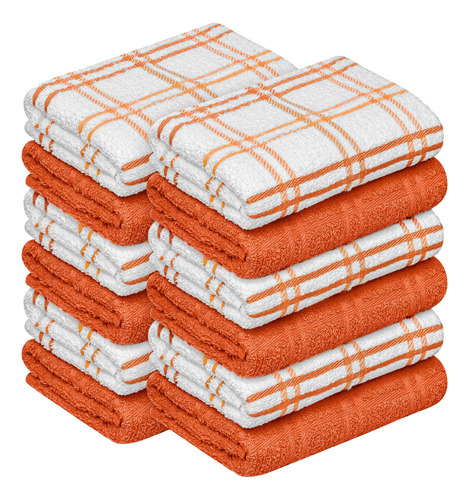 Oakia Toalla Cocina Color Naranja 12 16 X 26 Mano Algodon