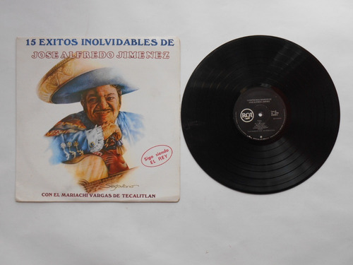 Lp Vinilo José Alfredo Jiménez 15 Exitos Inolvidables 1984