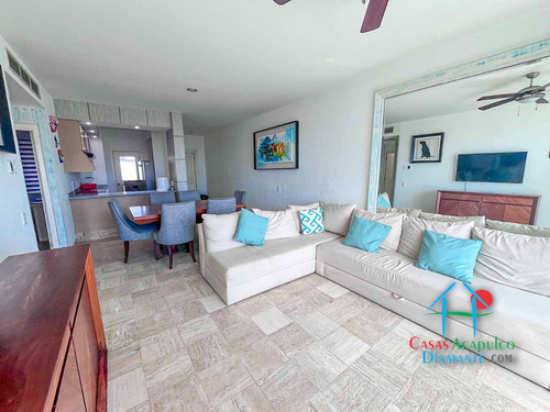 Cad Kabah 803. Departamento En Renta Vacacional Con Terraza En Acapulco Diamante