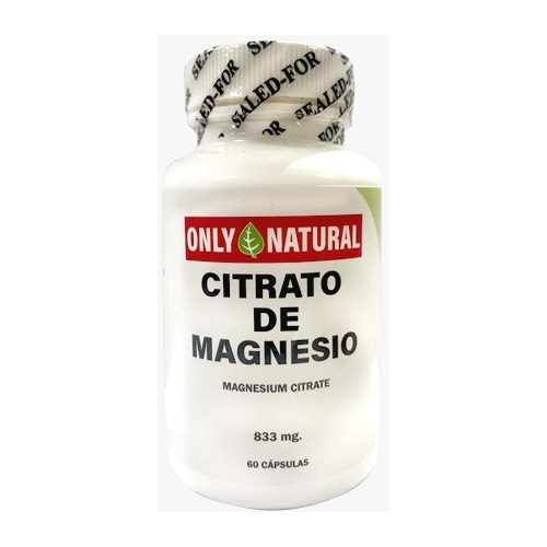 Citrato De Magnesio Only Natural X60 Cápsulas