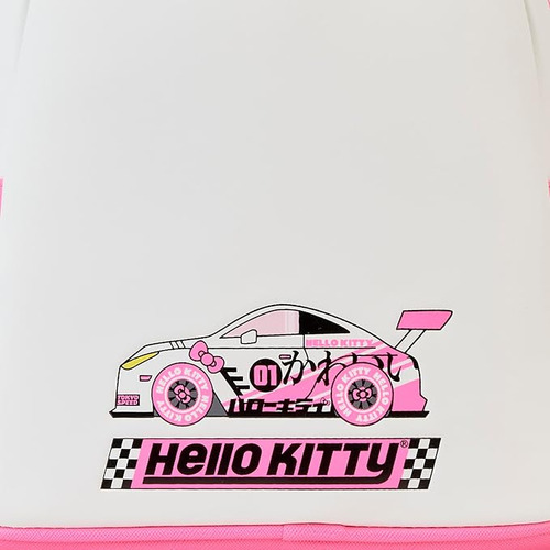 Loungefly Hello Kitty Piloto Tokyo Speed Racer Cosplay Mochila Mini Backpack Color Blanco Diseño De La Tela Hello Kitty Racing