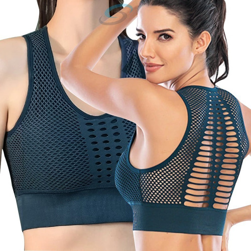 Crop Top Deportivo Correr Push Up Sexy Ajuste Perfecto 21str