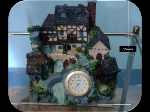 Reloj Mesa Casa Artesania En Ceramica Estilo Vintage