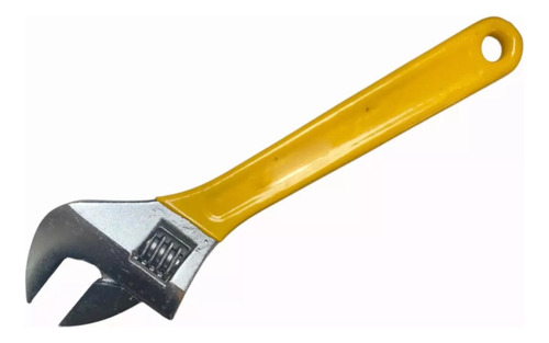Llave Francesa Ajustable 15 Pulgadas 38cm Mango De Jebe Color Amarillo