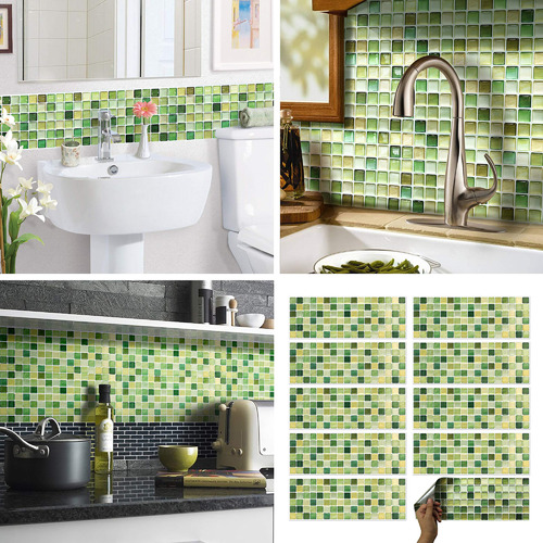 Adhesivo Mosaico Para Despegar N.green