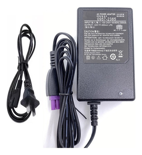 Adaptador De Ca Cargador Power 22v 455ma Para Impresora Hp