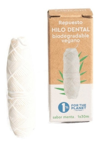 Hilo Dental Refil Respuesto Biodegradable Vegano Meraki 30m