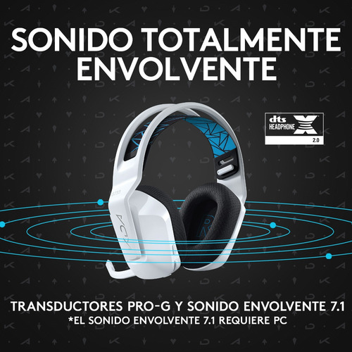 Imagen 2 de 9 de Auriculares gamer inalámbricos Logitech G Series G733 kda con luz rgb LED