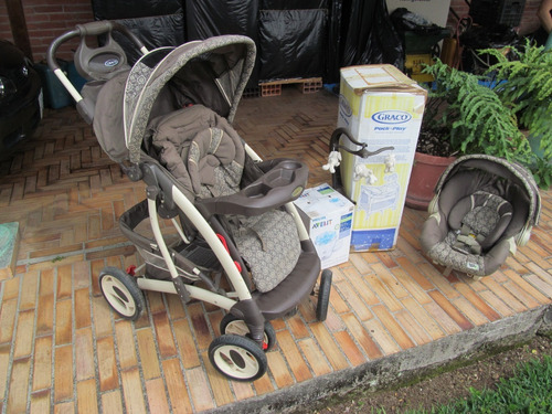 Coche, Corral Cambiador Y Portabebé Graco + Esterilizador