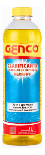 Clarificante Genco E Auxiliar De Filtração 1 Litro Genfloc