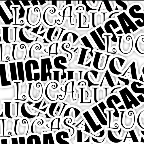 Sticker Nombres Tipografía A Elección 30 Stickers