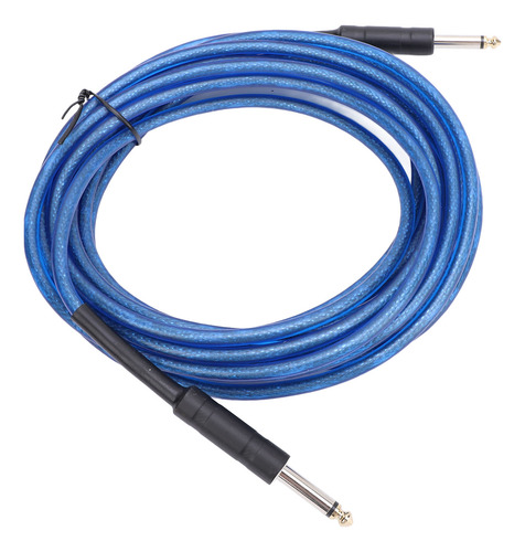 Cable De Instrumento Azul De 6 Metros Para Guitarra, 6,35 Mm