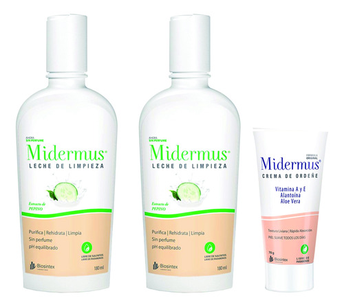 Midermus Leche De Limpieza Combo X2 Crema De Ordoñe Gratis