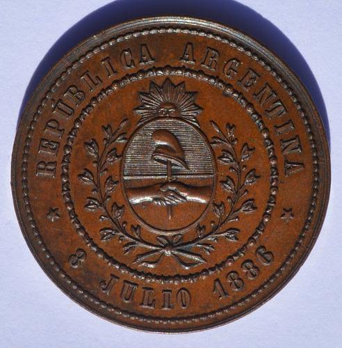 Antigua Medalla Inauguración 54 Edificios Para Escuelas 1886
