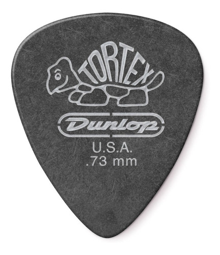 Palheta Dunlop Tortex Pitch Black 0.73mm 12 Unidades 448r073