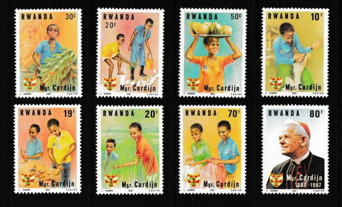 Filatelia Ruanda 1983 Catolicismo Religião Cristianismo Papa