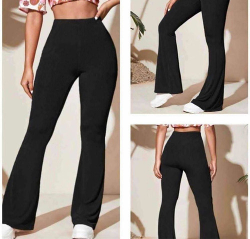 Imagen 1 de 2 de Pantalón Calzas Mujer Flare Pants Pata Elefante