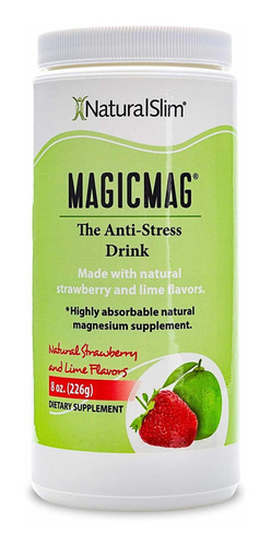 Natural Slim Magicmag Citrato De Magnesio 226g Made In Usa