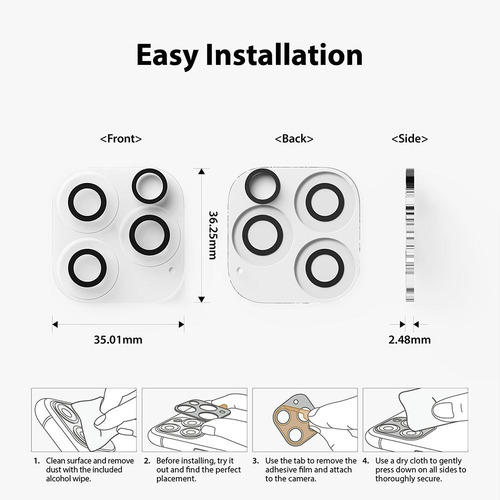 Vidrio Templado Camara Ringke Para iPhone 13 13 Mini Pro Max