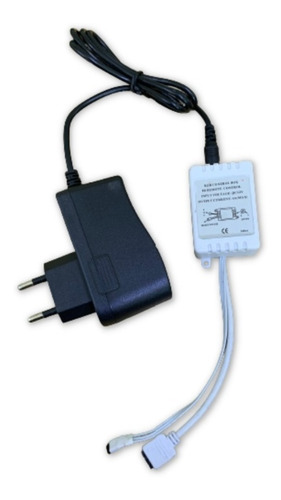 Kit Controle + Controladora Fita Led Rgb 1 Via 5050 + Fonte Tensão De Operação 12v 12v